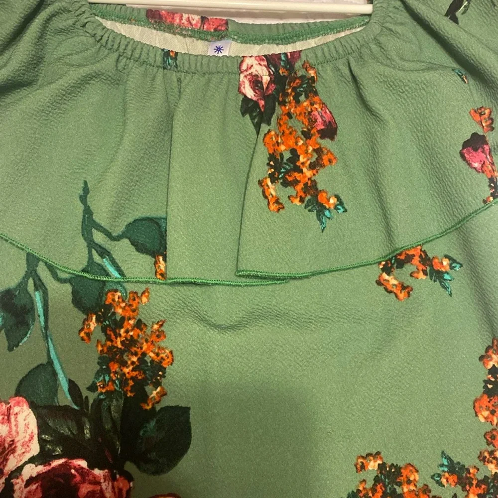 Piphany ruffle sleeve floral midi dress - Picture 4 of 6